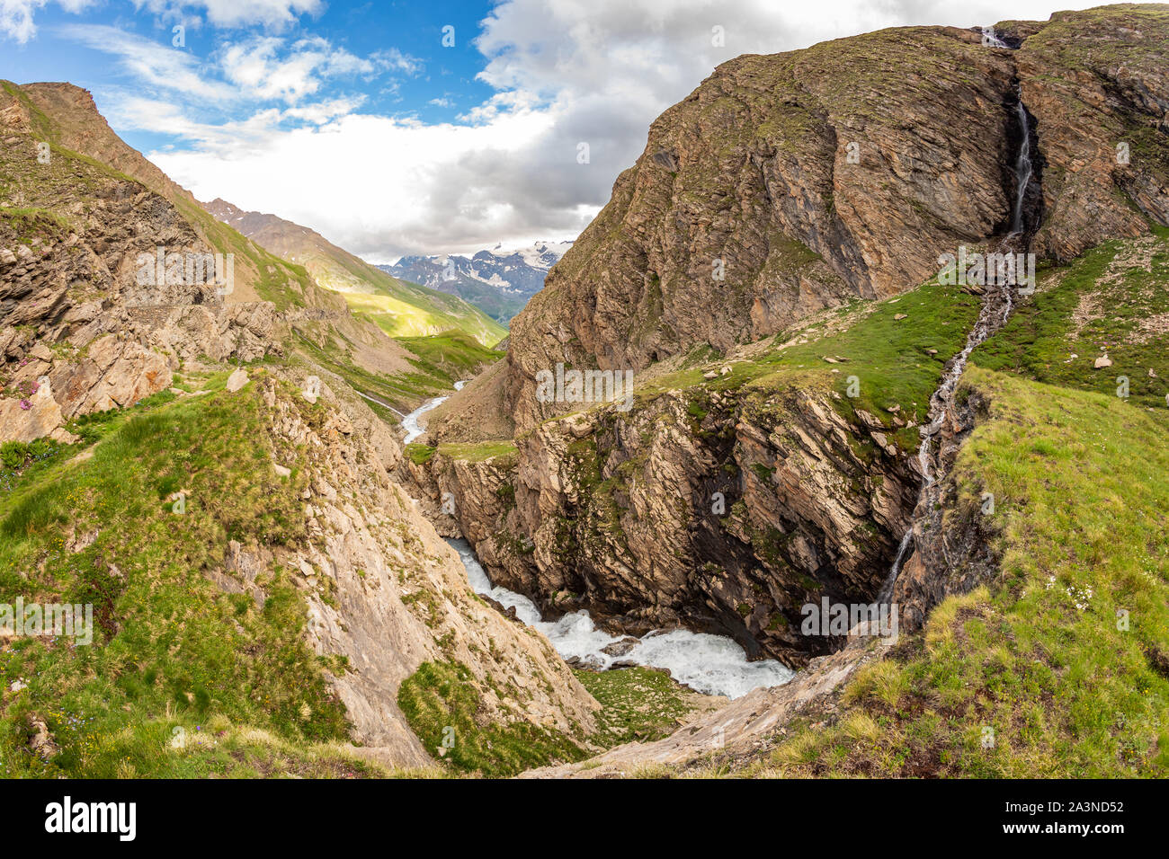 Bonneval-sur-Arc en la región de Auvernia-Rhône-Alpes, Francia Foto de stock