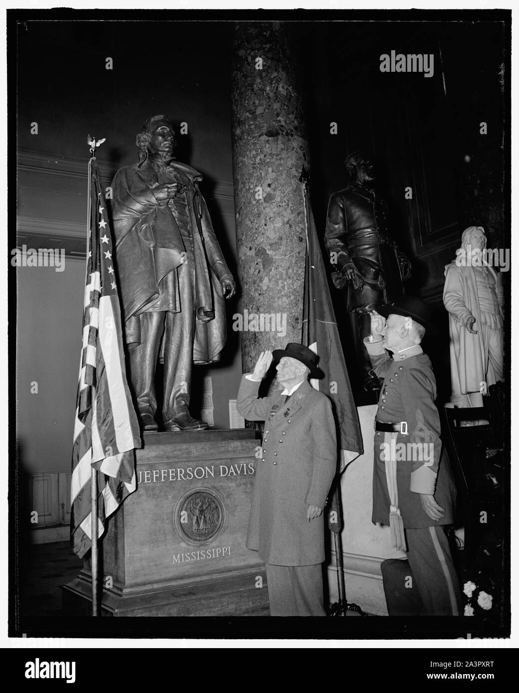 Estatua de Jefferson Davis Foto de stock