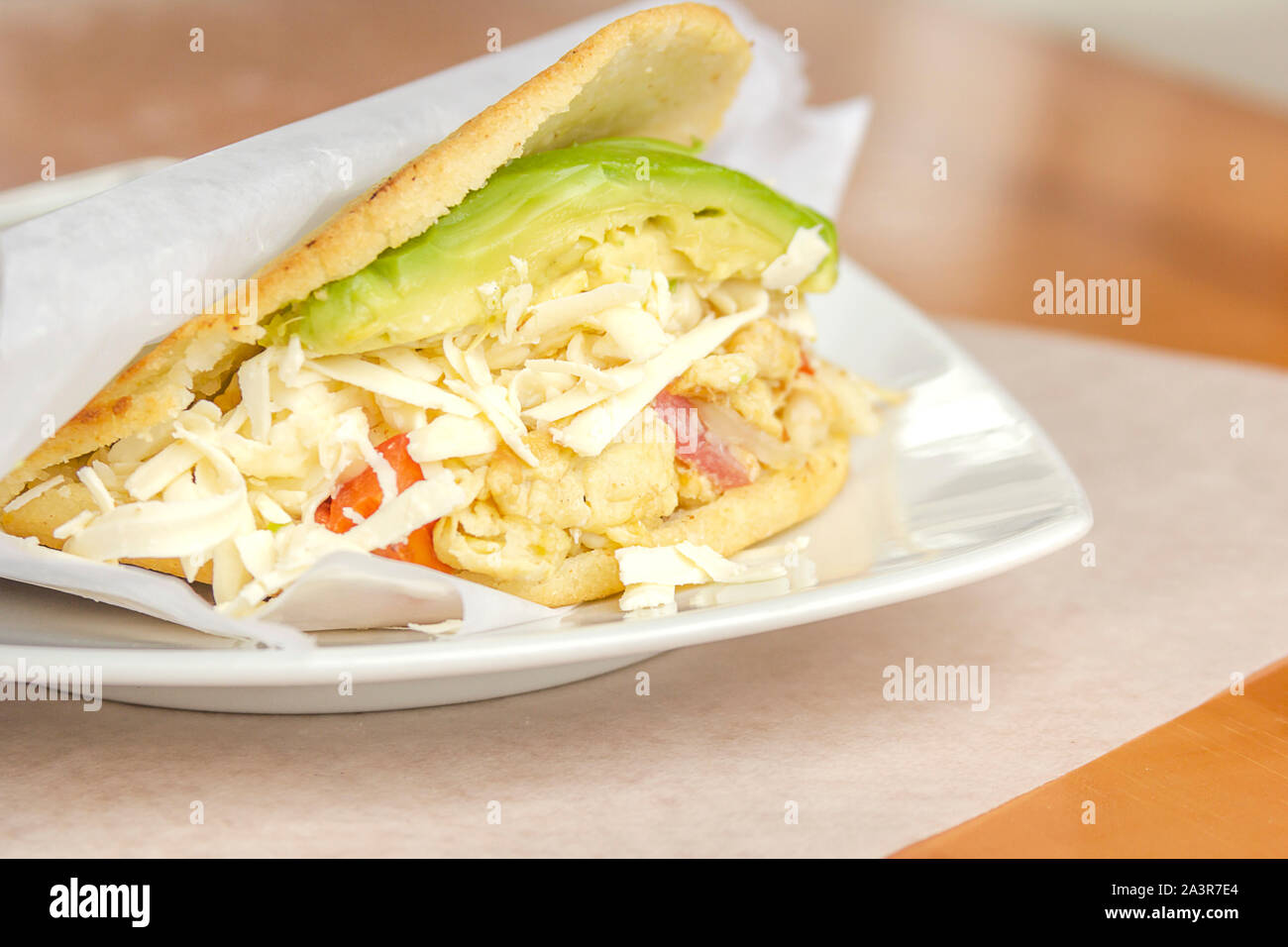 Comida típica venezolana, arepa Foto de stock