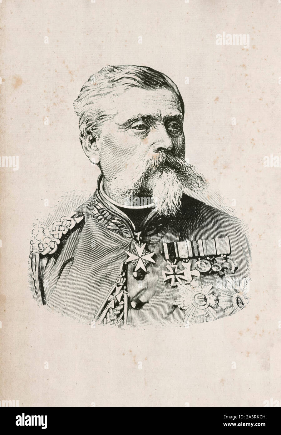 Ludwig Heinrich Sansón Arthur Freiherr von und zu der Tann-Rathsamhausen (1815 - 1881) fue un general de Baviera. Foto de stock