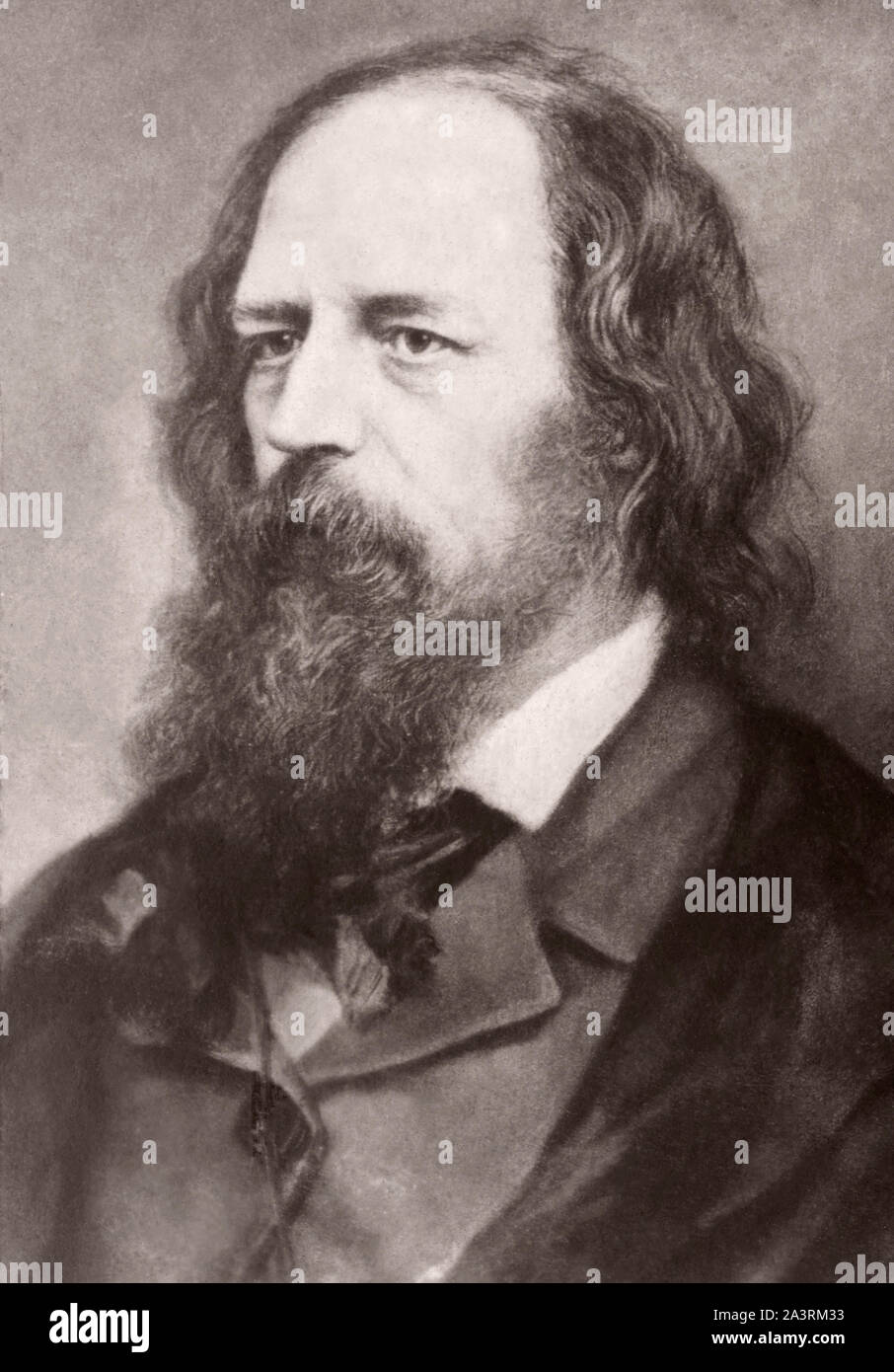 Alfred Tennyson, 1er Barón Tennyson (1809-1892) fue un poeta inglés, el más vívido representante del conservador sentimental worldview de VI Foto de stock