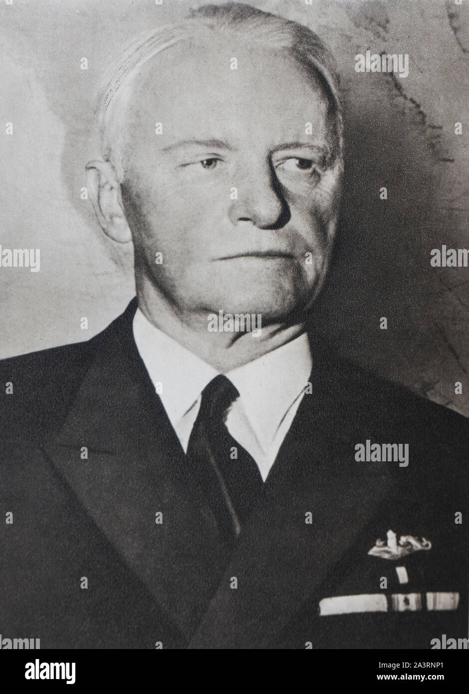 Almirante Chester William Nimiz, comandante en jefe de la Flota del Pacífico Americano y el organizador de la victoria naval. Foto de stock