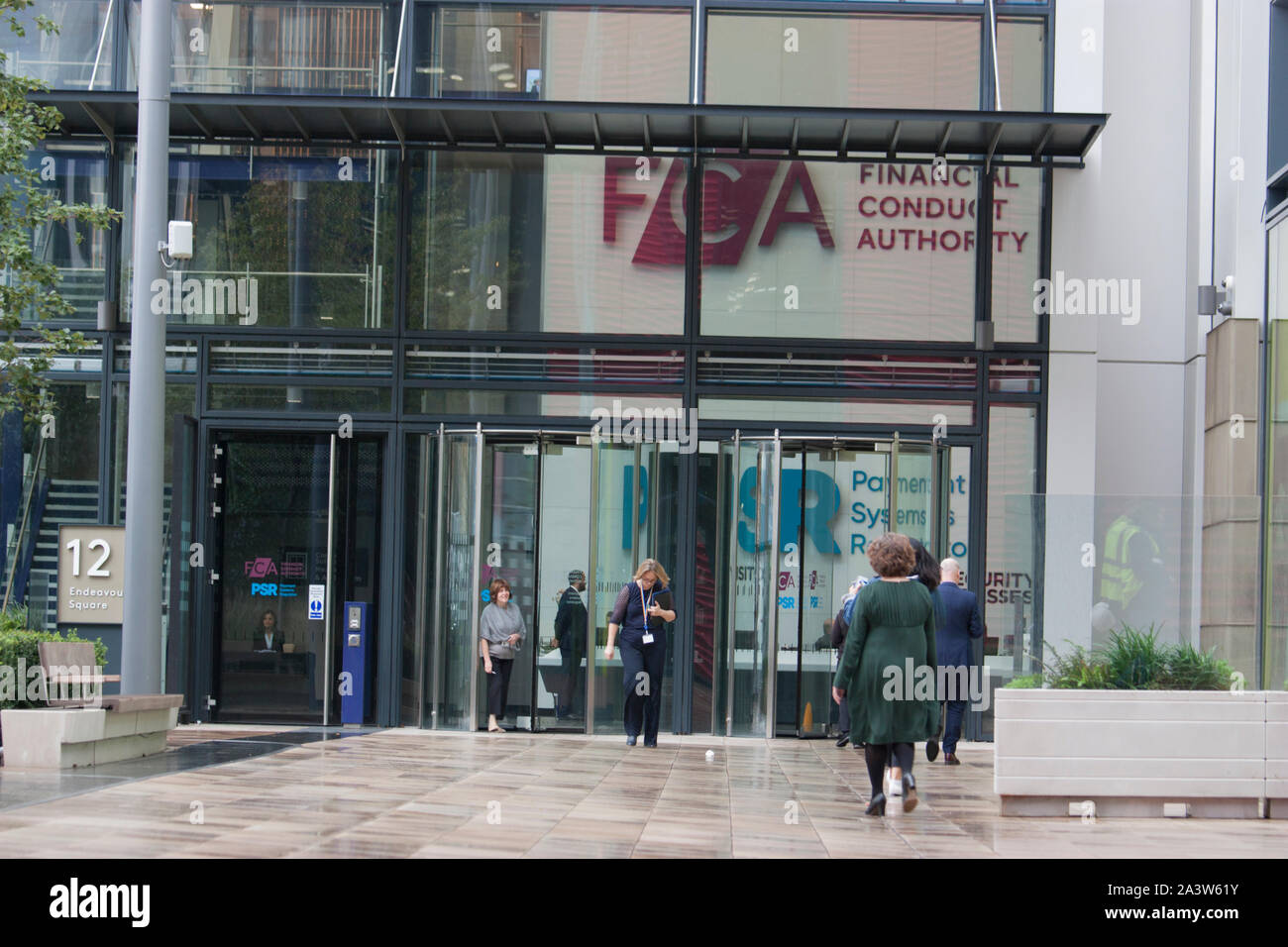 La conducta financiera competente FCA, Stratford, Londres Foto de stock