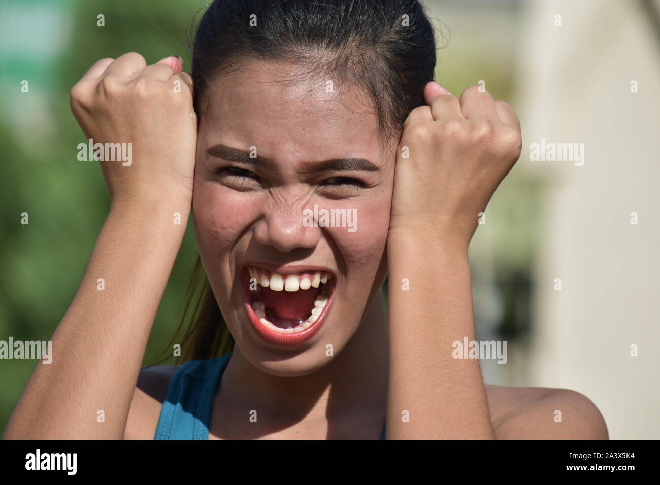 Mujeres y ansiedad Foto de stock