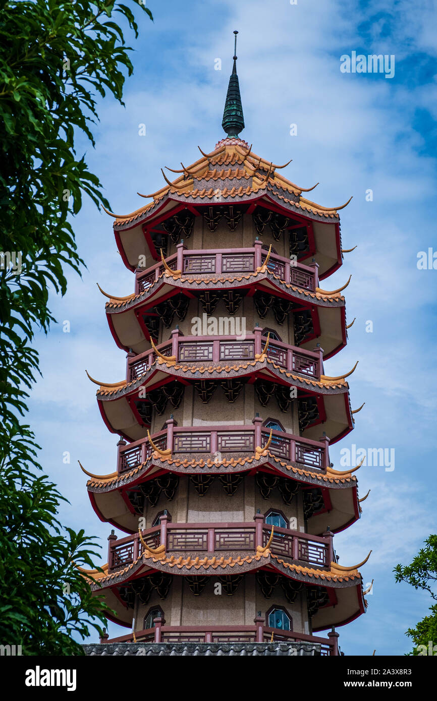 Una pagoda china en Bangkok, Tailandia, el Che Chin Khor Templo Foto de stock