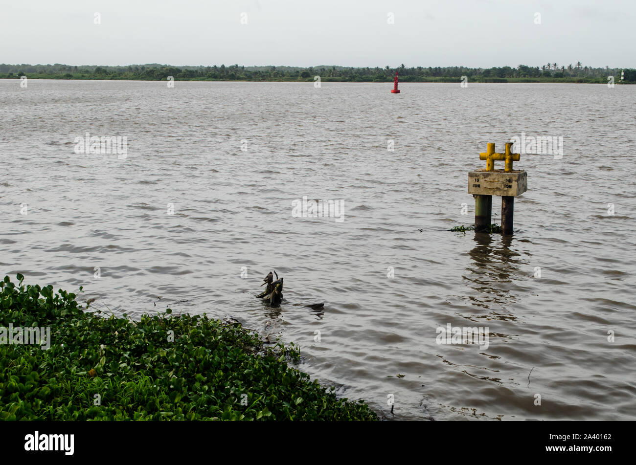 Malecón del río Magdalena en Barranquilla Foto de stock