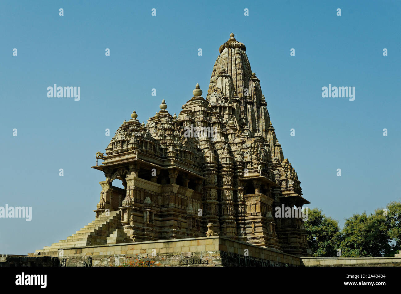 Templo Kandariya Mahadeva, en Khajuraho Foto de stock