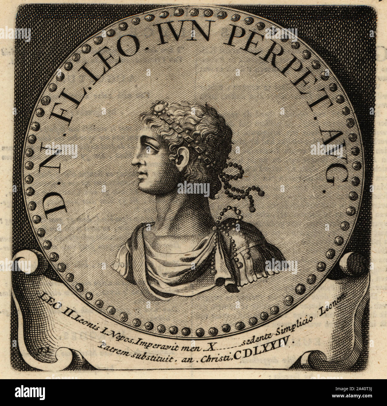 El emperador romano Leo II, 467474. Flavius Leo Augusto, Emperador