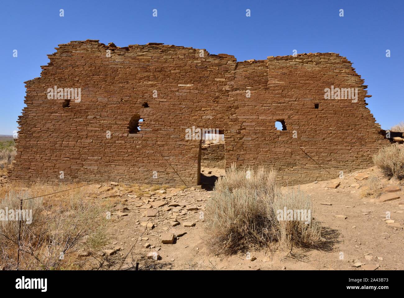 Una Vida (850-1250s), el Cañón del Chaco, NM 61334 190912 Foto de stock