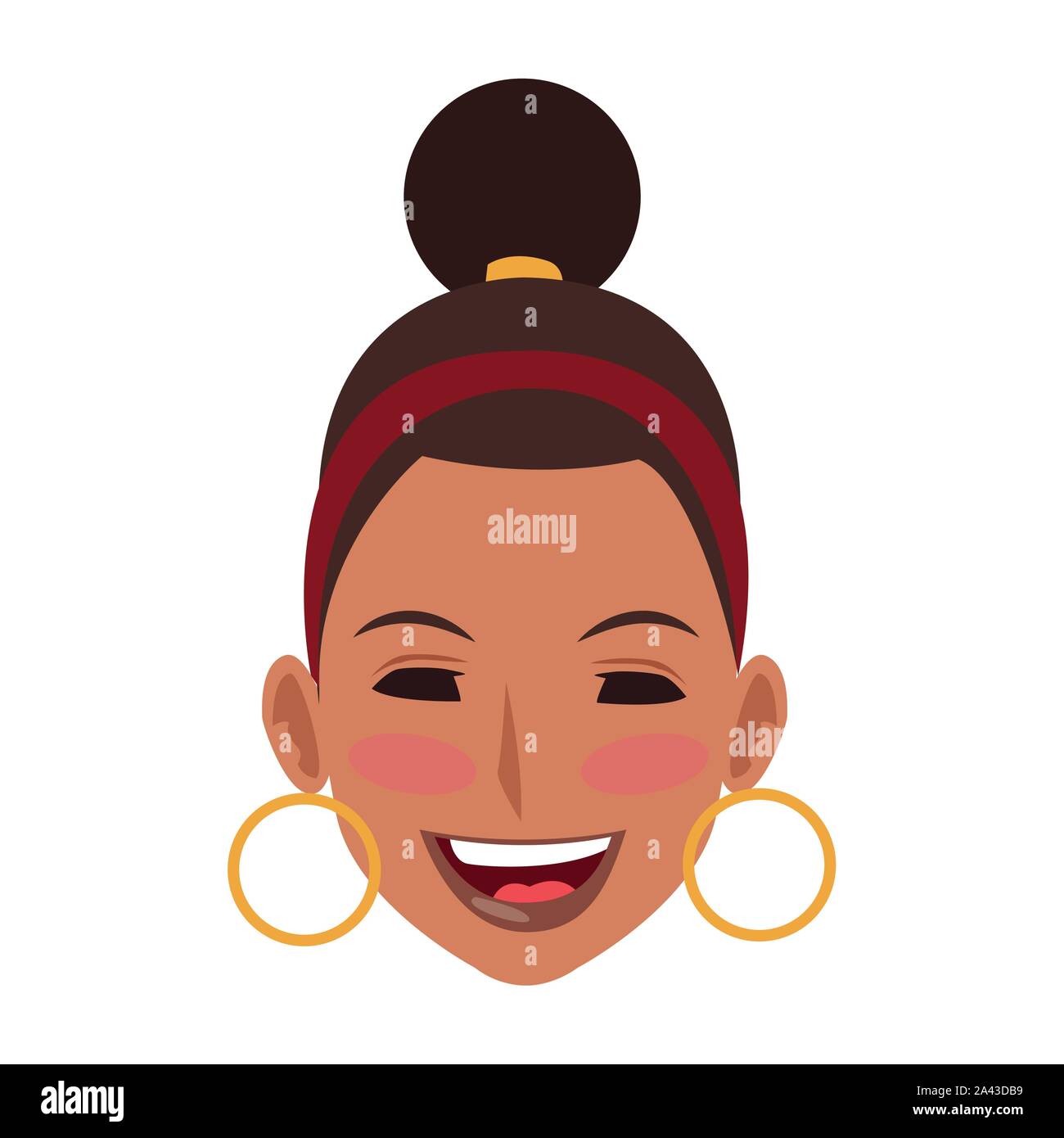 Icono de cara mujer maquillaje de dibujos animados Imagen Vector de stock -  Alamy