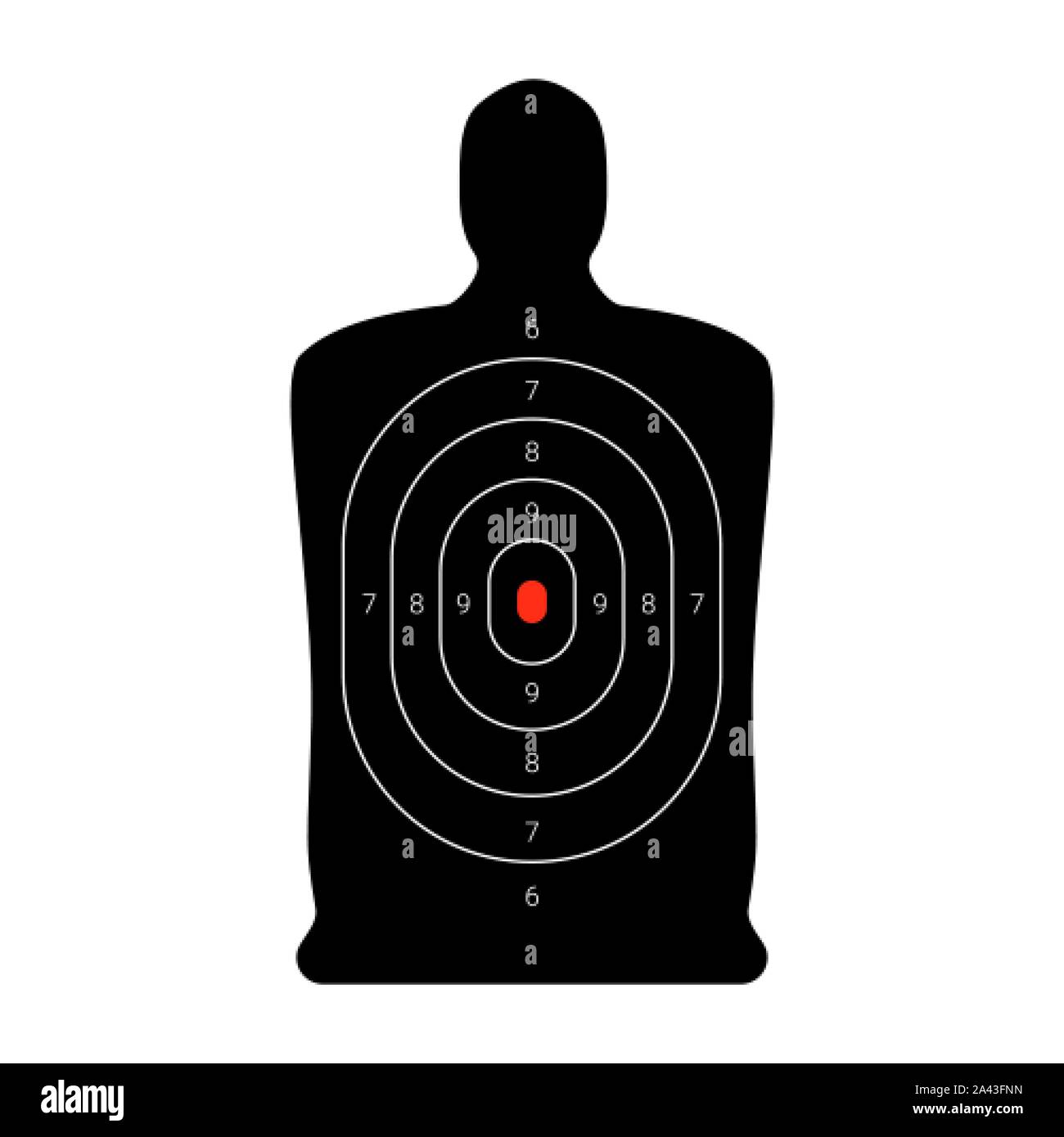 Blanco de tiro en la forma de un cuerpo humano Imagen Vector de stock