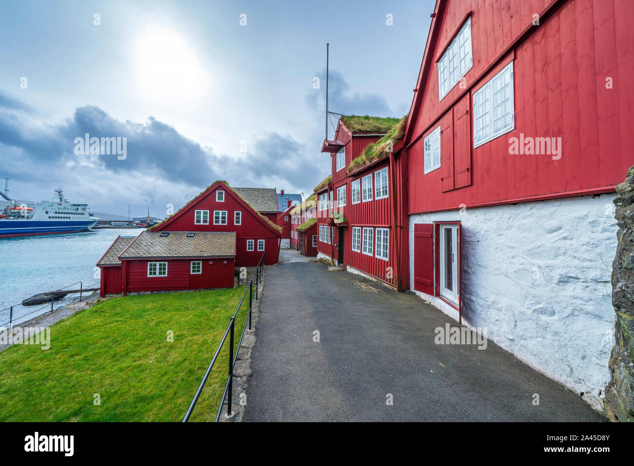 Tinganes, Old Town, Streymoy Tórshavn, Islas Feroe, Dinamarca, Europa Foto de stock