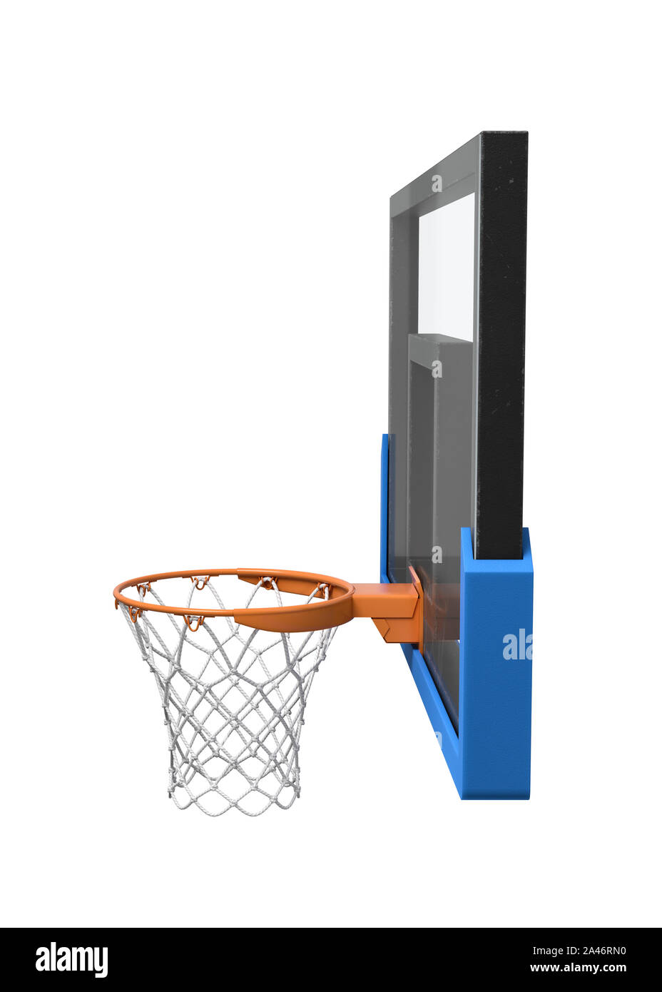 Representación 3D de un baloncesto con una cesta vacía y transparente del  tablero. El equipo de baloncesto. El deporte de la calle. Ejercicio y  juegos Fotografía de stock - Alamy