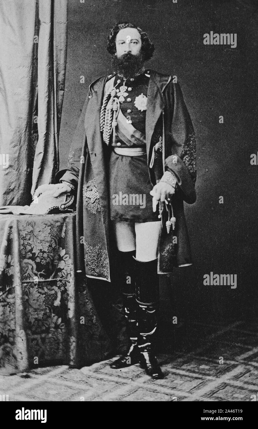Fernando II, rey consorte de Portugal 1861. Foto de stock