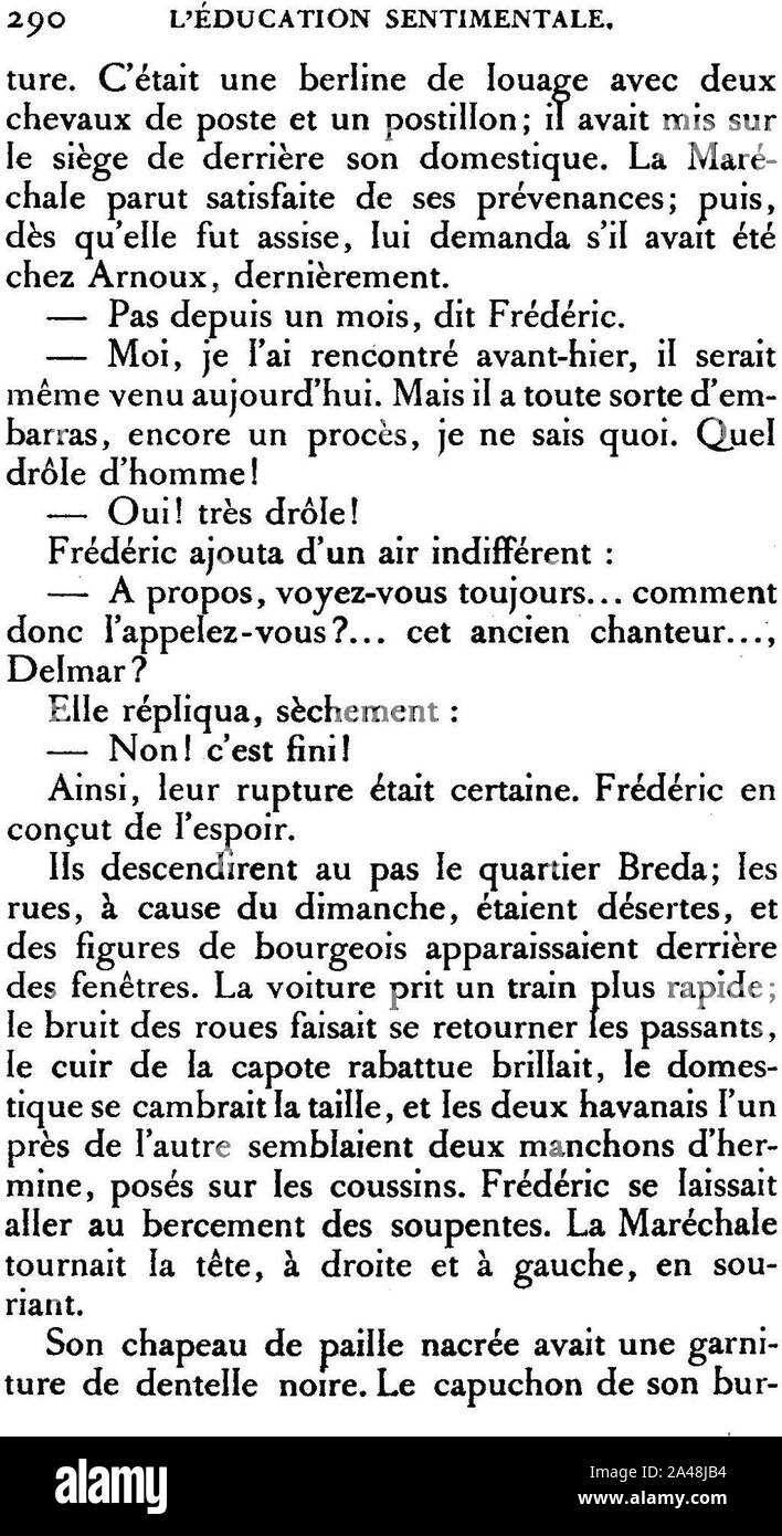 Flaubert - L'Éducation sentimentale - 290. Foto de stock