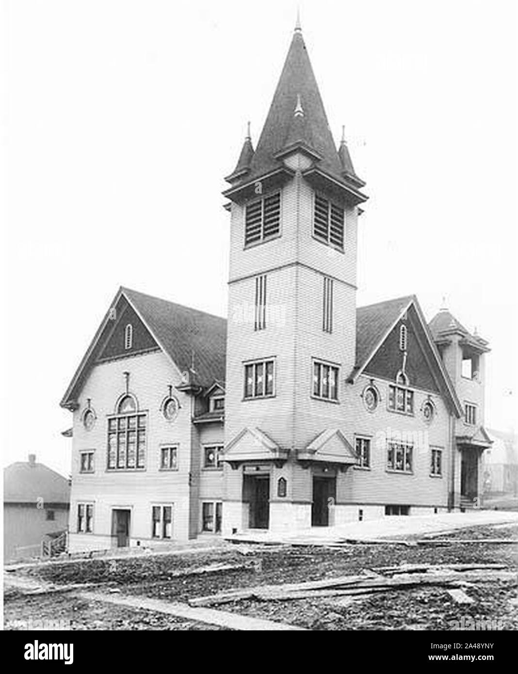 Primera Iglesia Metodista (Sueco) Seattle Curtis (304). Foto de stock