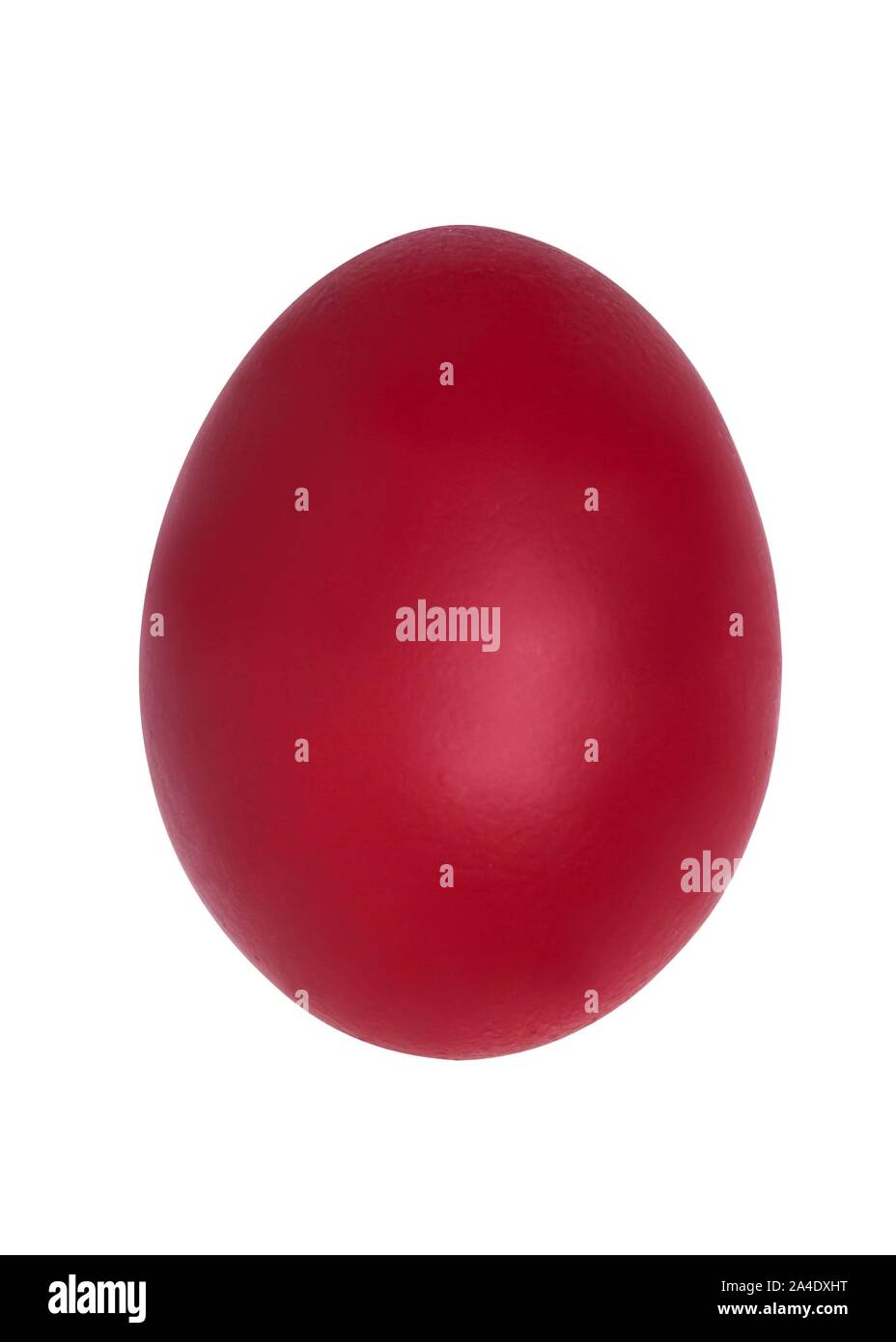 Huevo de pascua rojo sobre blanco Foto de stock