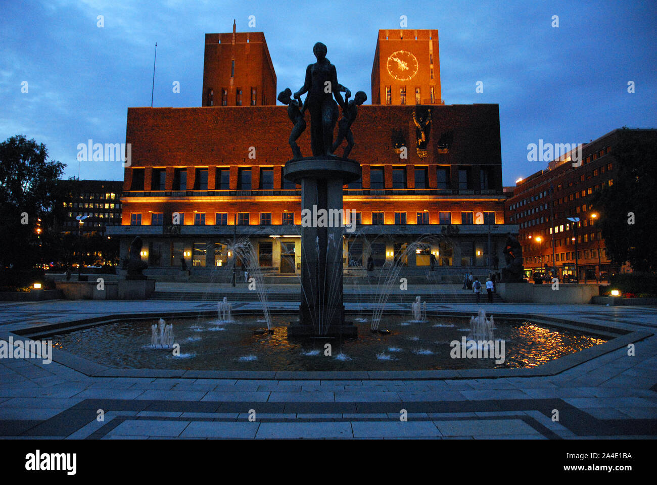 Noruega, Oslo, City Hall Foto de stock