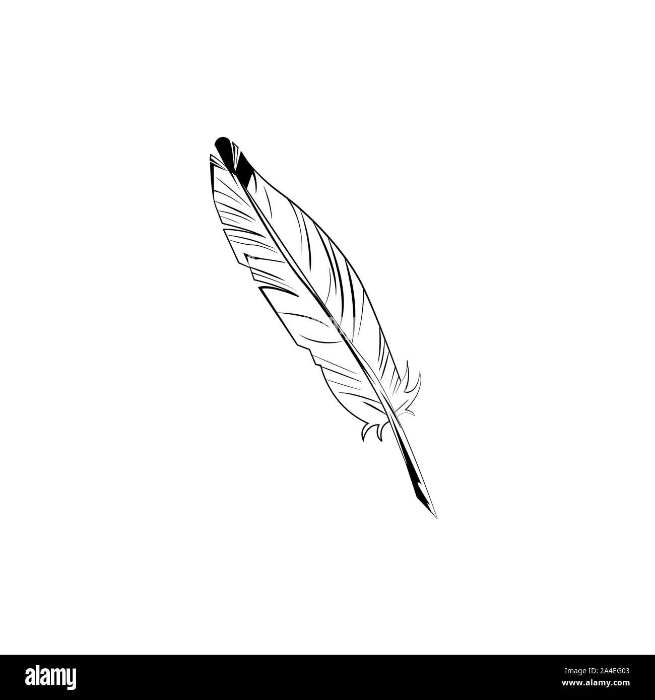 Icono de plumas indio. Simple ilustración de plumas indio icono vectoriales  para diseño web aislado sobre fondo blanco Imagen Vector de stock - Alamy