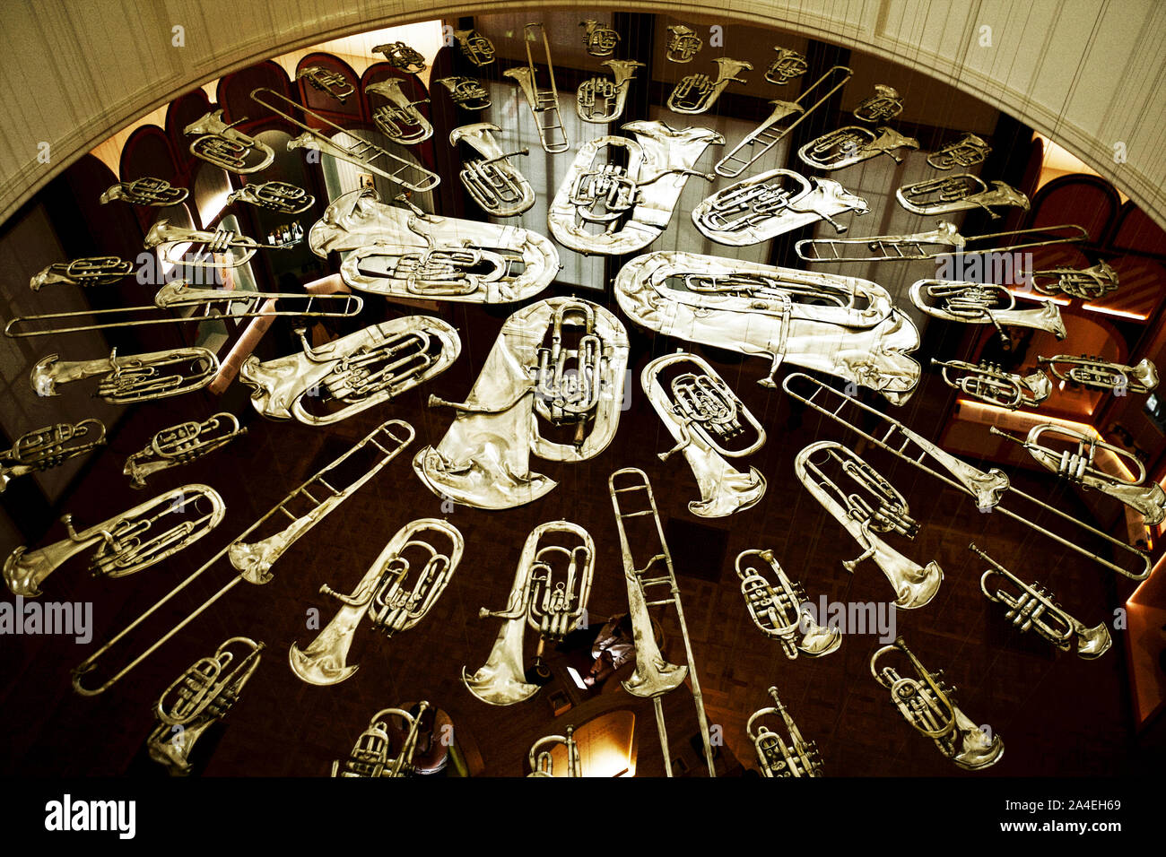 Concepto de música, instrumentos de música, instrumentos musicales. Foto de stock