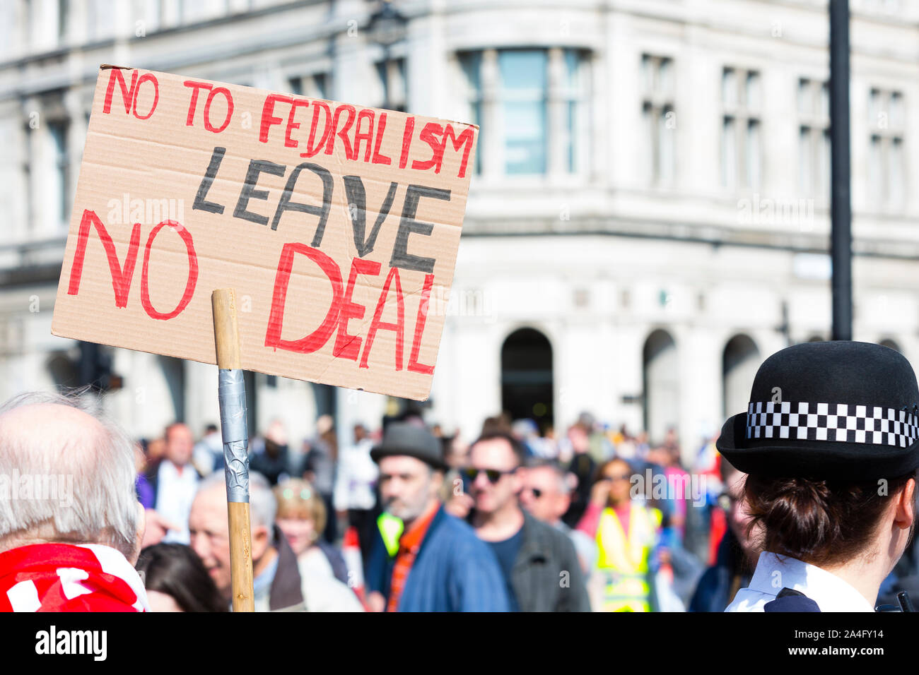 Londres, Reino Unido. Pro-Brexit protesta. Foto de stock