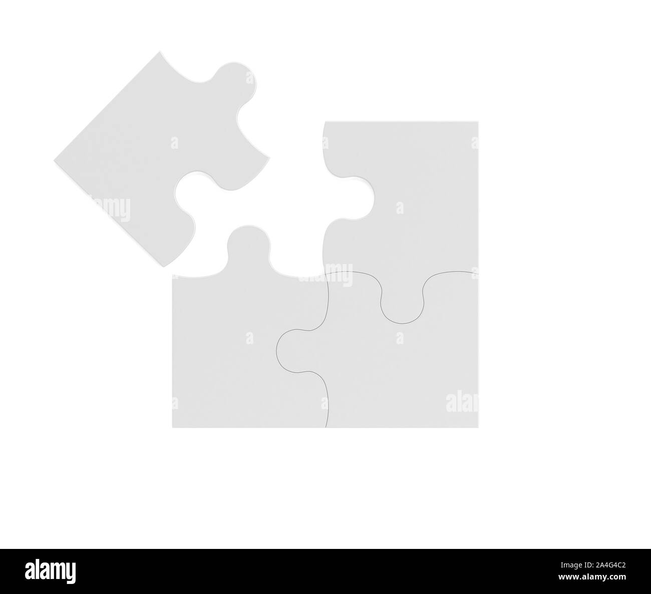 4 pieces of puzzle Imágenes de stock en blanco y negro - Alamy