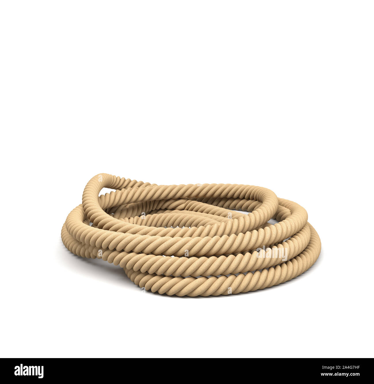 Representación 3D de algunos cuerda tendida en un montón de enrollado  aislado sobre un fondo blanco. Cable de utilidad. Cuerda y cuerda.  Encuadernación y material de fijación Fotografía de stock - Alamy