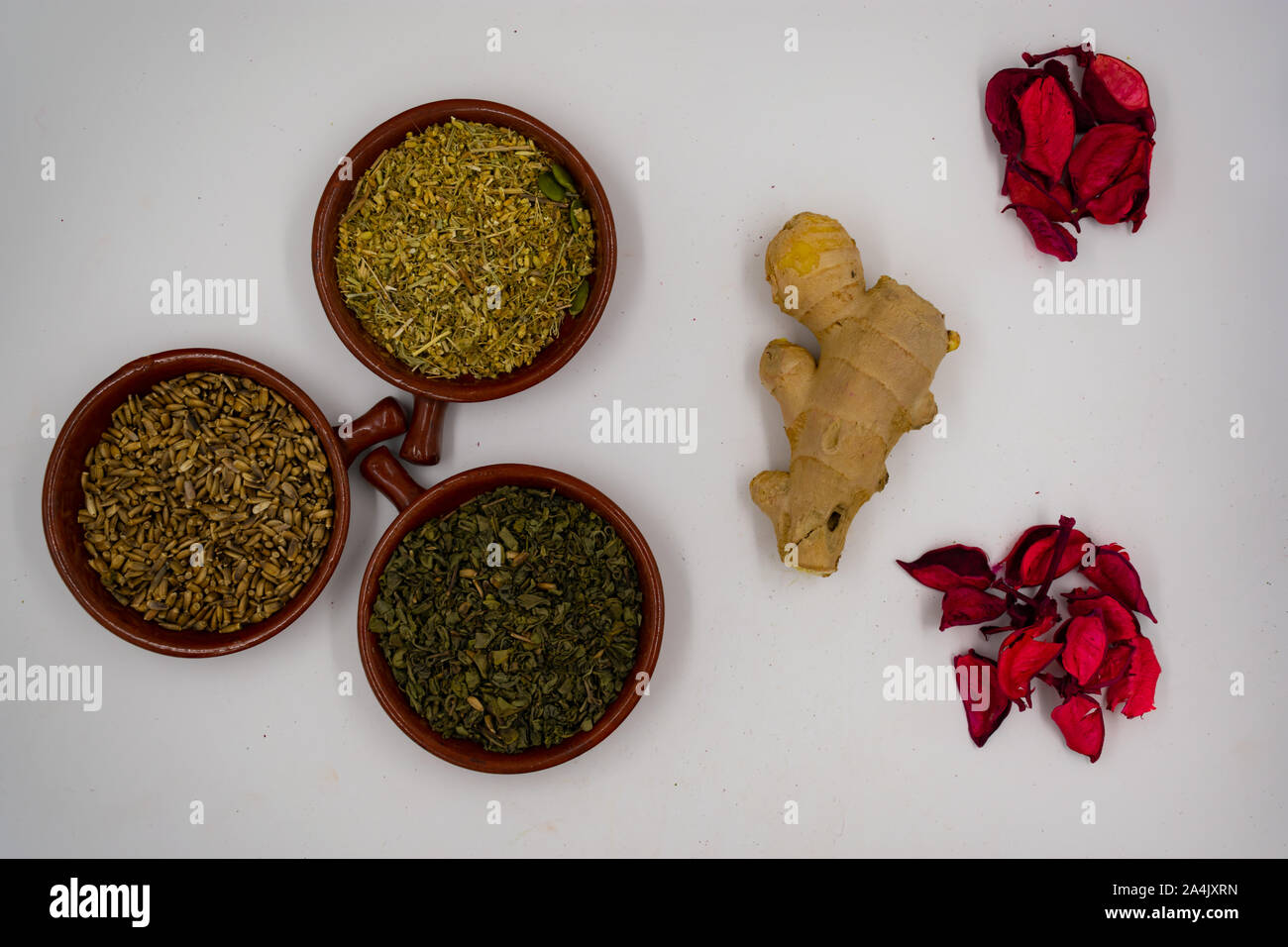 Las hierbas de la medicina tradicional, la naturopatía Foto de stock