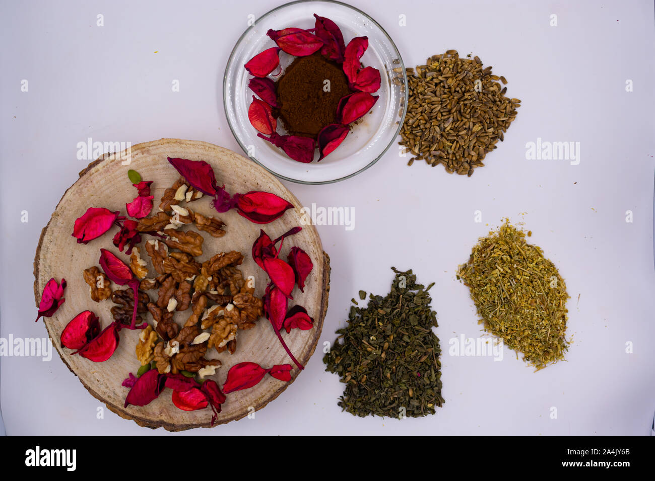 Las hierbas de la medicina tradicional, la naturopatía Foto de stock