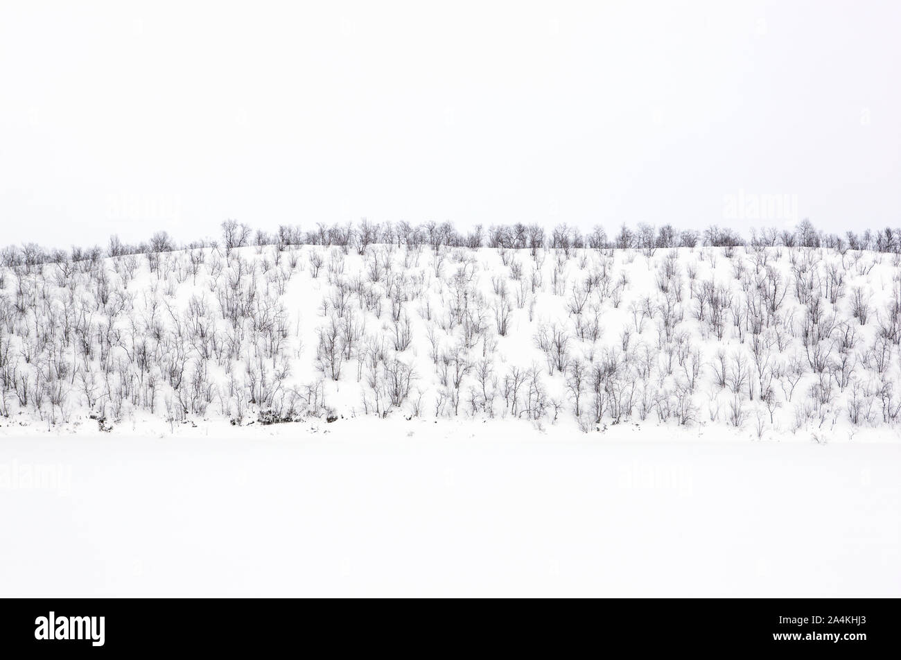 La meseta de la montaña Finnmarksvidda Foto de stock