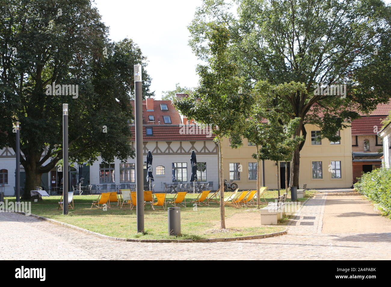 Historisches Gebäude auf der Dominsel im Zentrum von Brandenburg an der Havel en Ostdeutschland Foto de stock