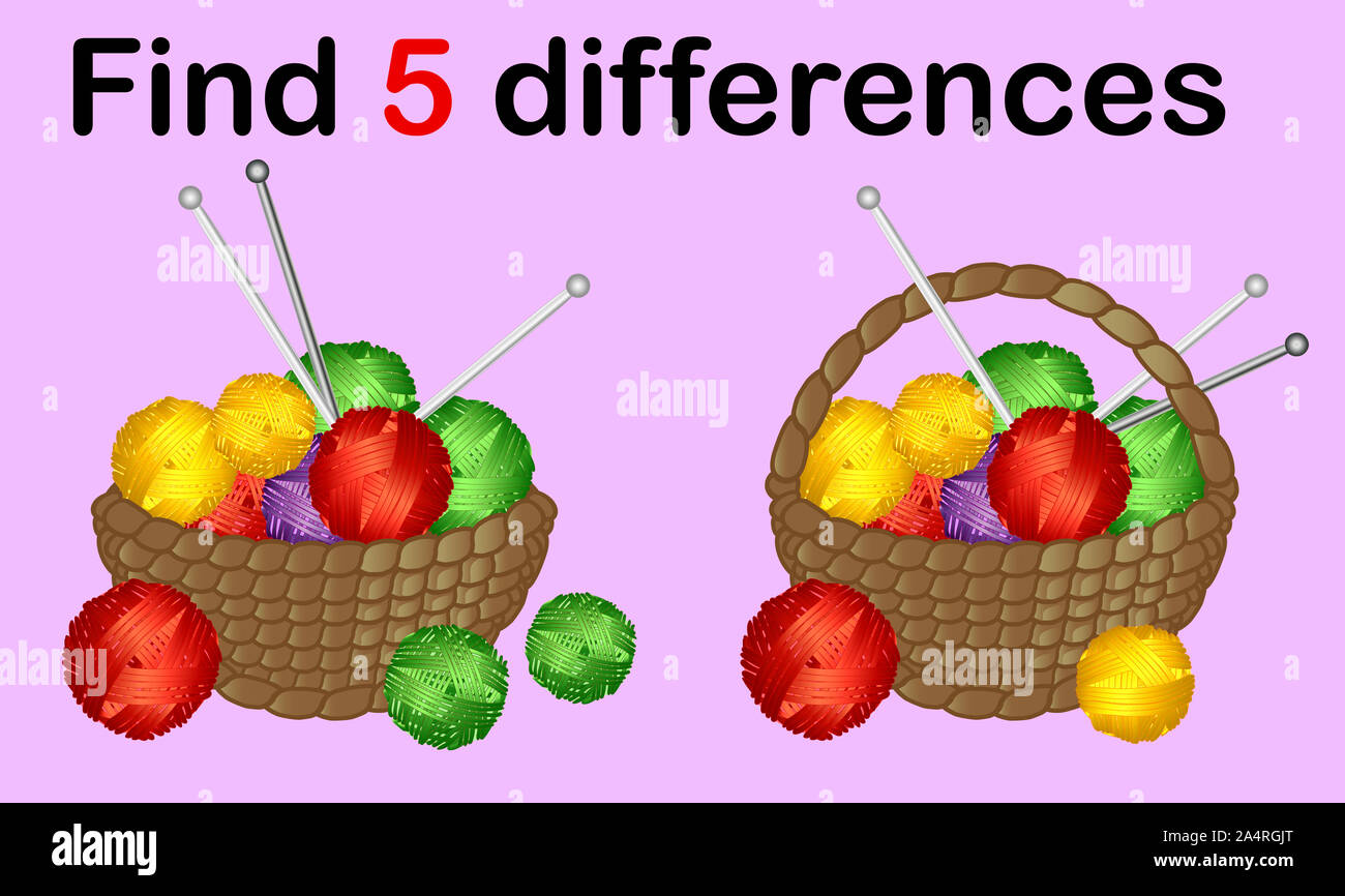 Visual juego para niños, educación. Nivel de dificultad fácil. Fácil juego educativo. Tarea y respuesta. Foto de stock