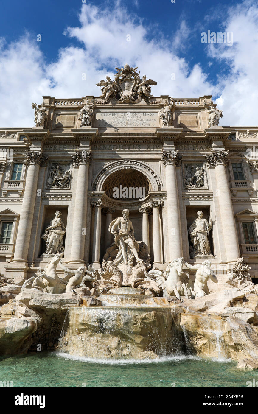 Ilustración de la Fontana di Trevi (Fontana di Trevi) en Roma, Italia Foto de stock