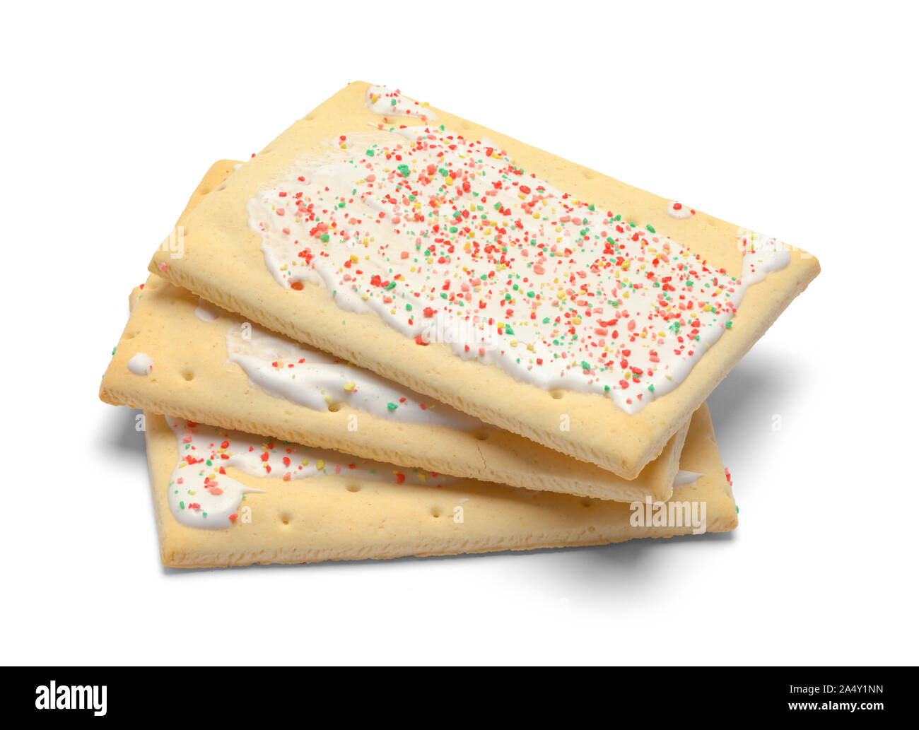 Una pila de tres tostadora pasteles aislado en blanco Fotografía de stock -  Alamy