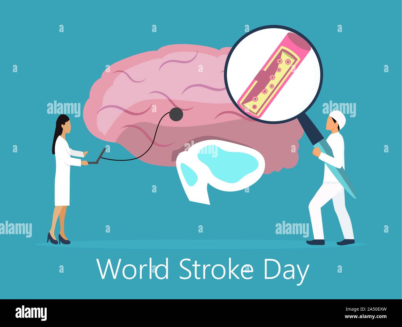 Se celebra el Día Mundial de la carrera en octubre 29th. Neurología el  cuidado de la salud, la demencia, la enfermedad de Alzheimer la metáfora  Imagen Vector de stock - Alamy
