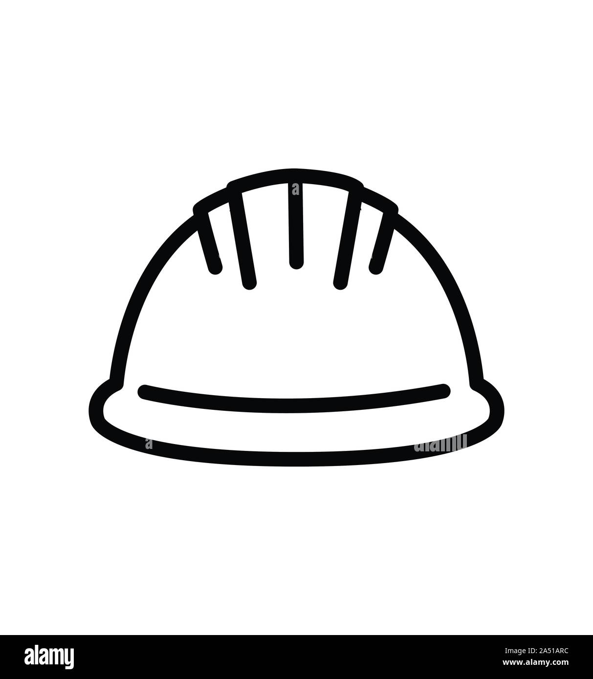 Construcción de casco de seguridad icono línea plana ilustración estilo  Imagen Vector de stock - Alamy