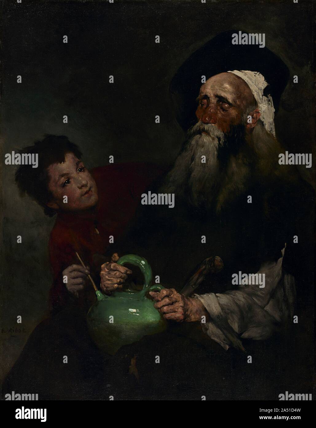 El Lazarillo de Tormes y su maestro ciego, antes de 1880. El tema de