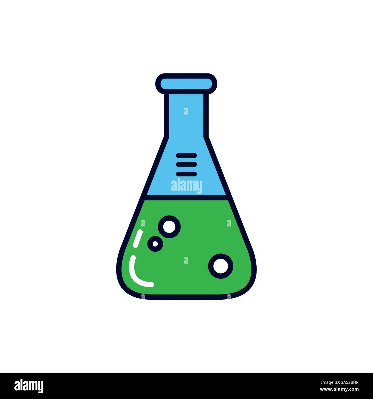 Frasco el diseño de iconos, sustancia química de laboratorio de  investigación de ciencia y tecnología biología tema ilustración vectorial  Imagen Vector de stock - Alamy