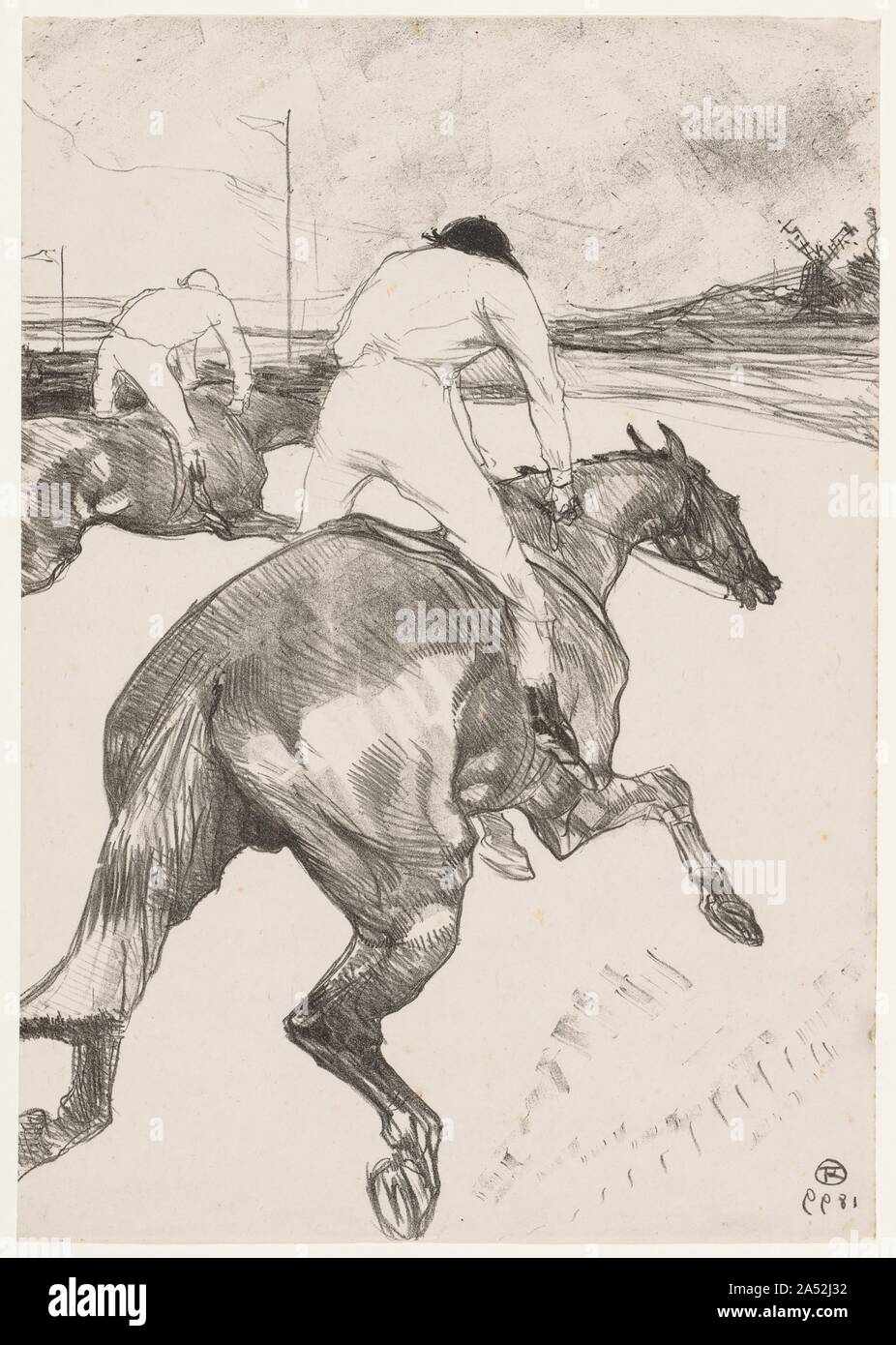 El jockey, 1899. Foto de stock