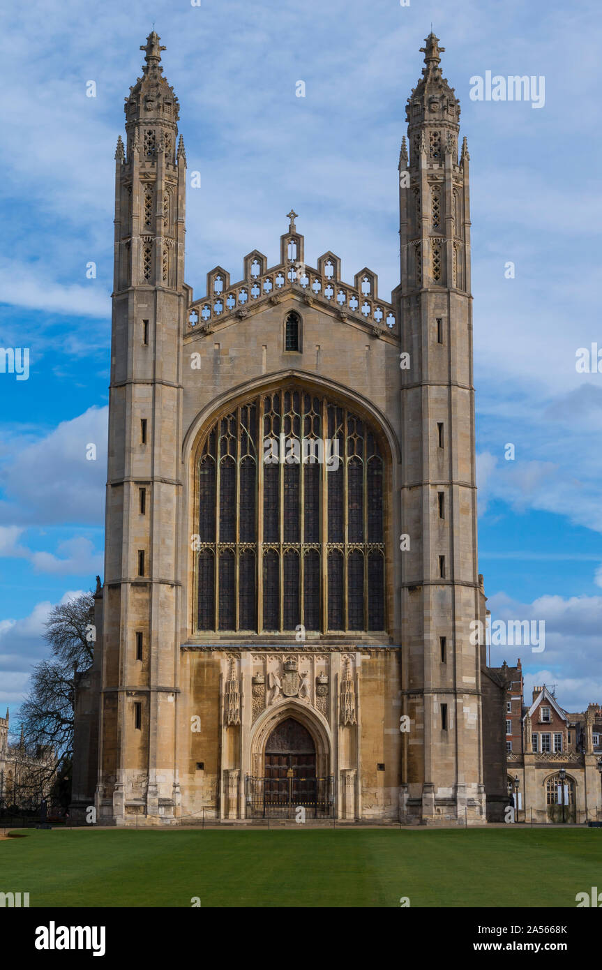 La fabulosa en el King's College de la Universidad de Cambridge. King's College y Clare College Foto de stock