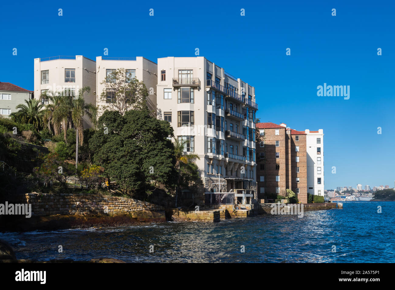 Apartamentos Art Deco, Kirribilli, Sydney, Australia. Foto de stock