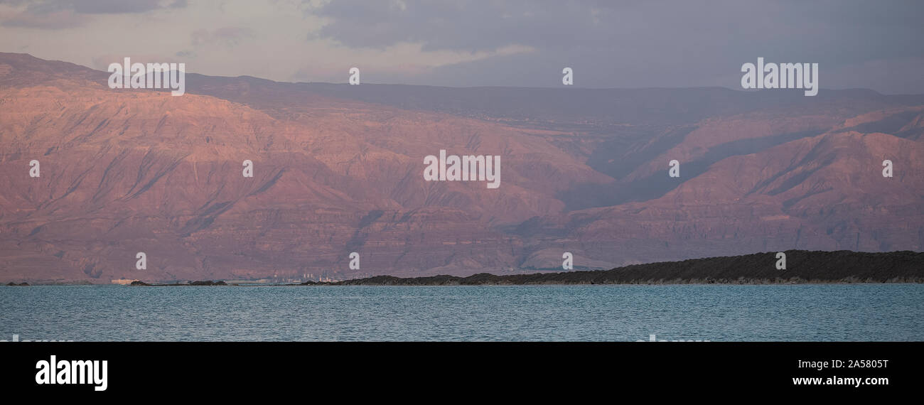 Vista del Mar Muerto, Israel Foto de stock