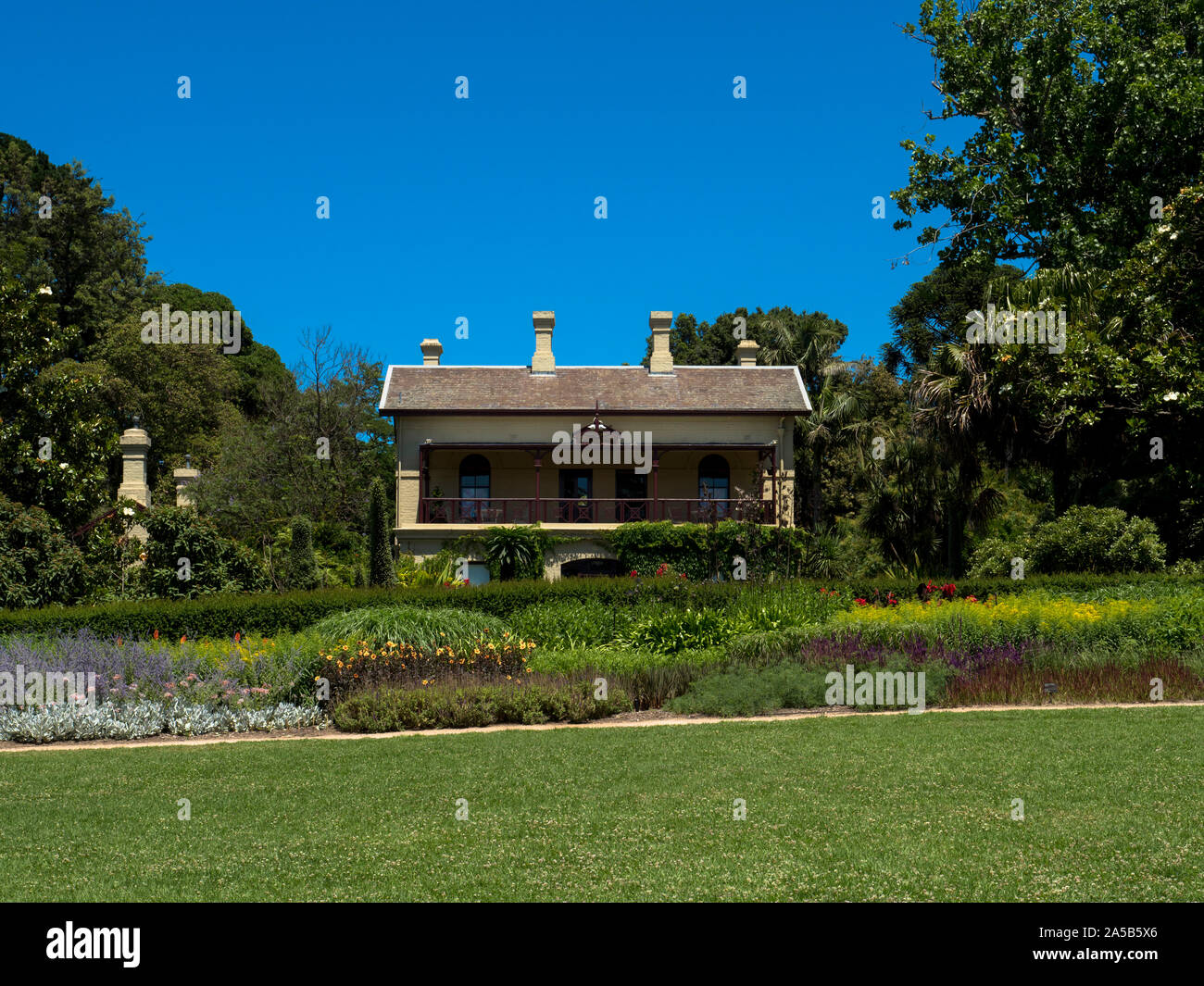 Jardines Casa en el Royal Botanic Gardens de Melbourne, Victoria, South Yarra, Victoria, Australia. Foto de stock