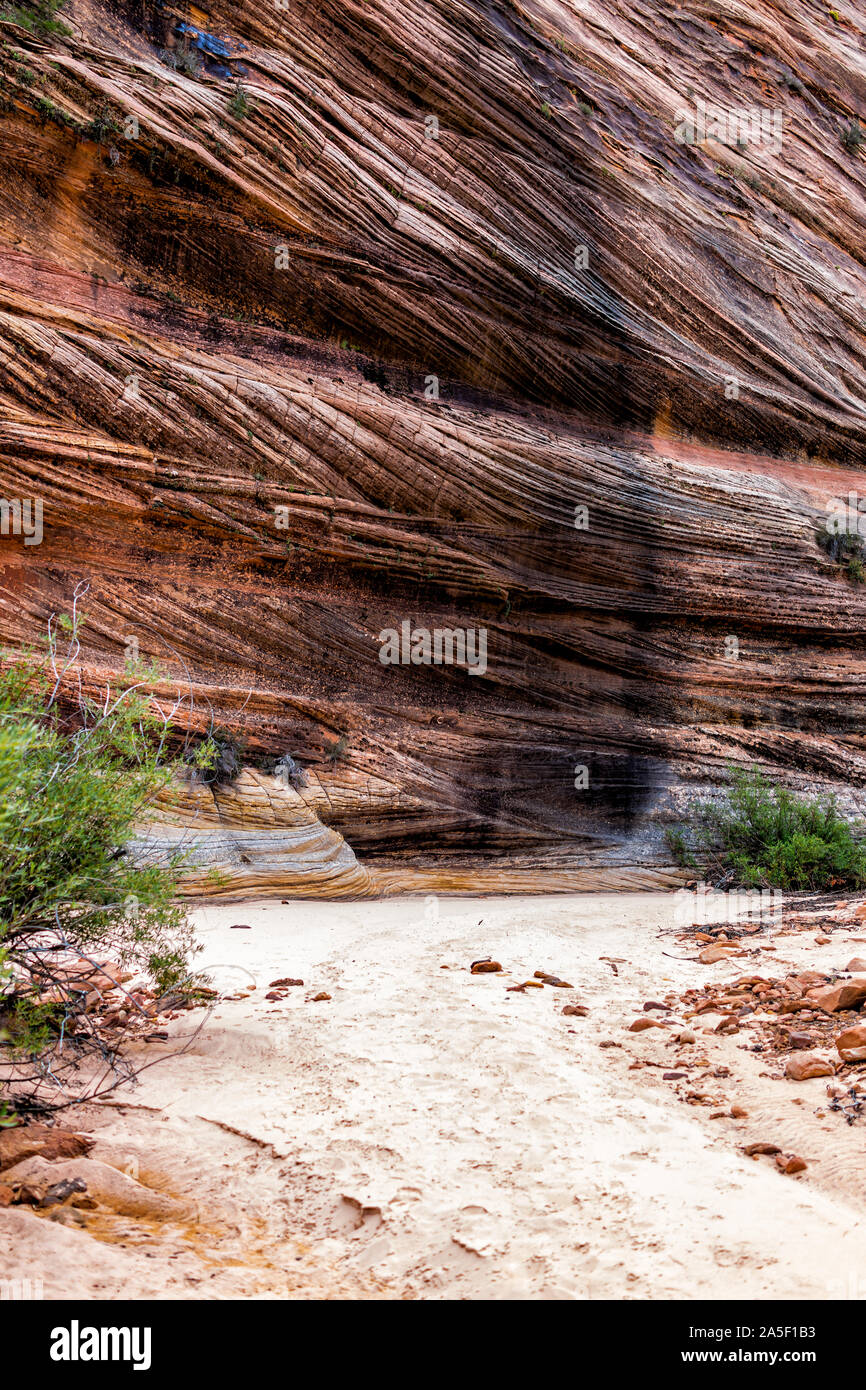 El Parque Nacional Zion en Utah desconocido Gifford Canyon Trail arena