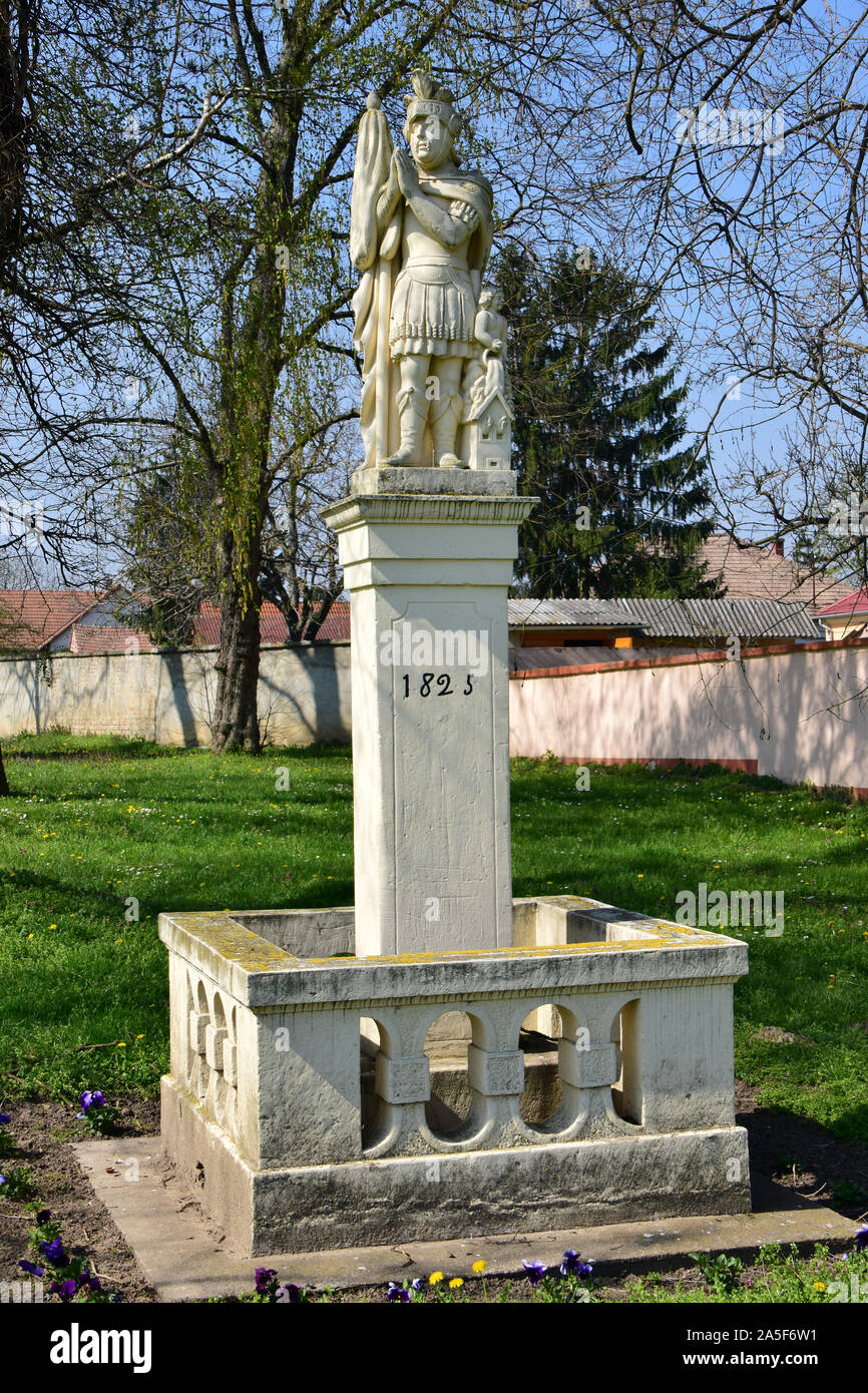 Estatua de San Florian, Kéthely, Somogy County, Hungría, Magyarország, Europa Foto de stock