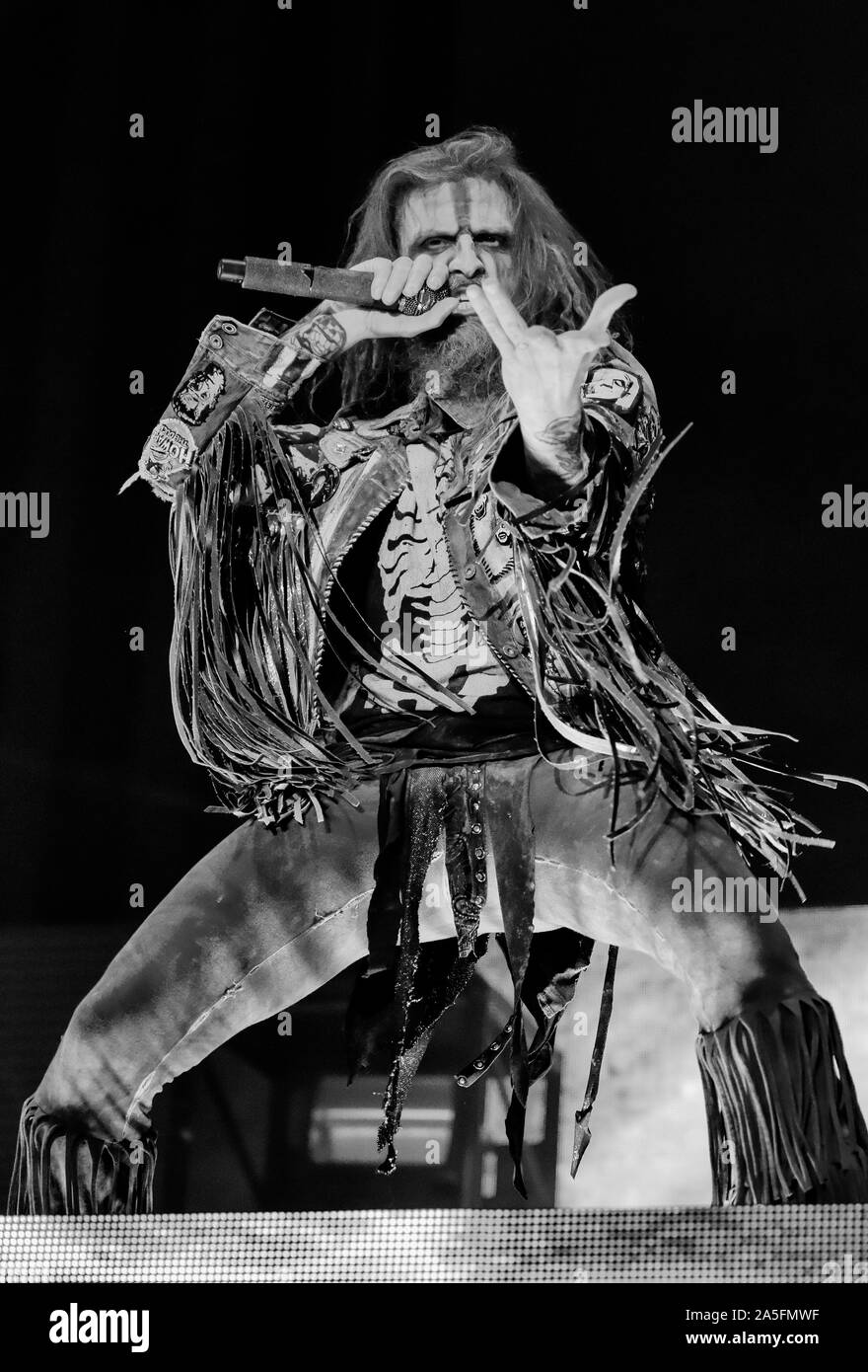 Las Vegas, Nevada, EE.UU. El 19 de octubre de 2019. Rob Zombie en  conciertos en la tercera reunión anual de la Liga Rageous música heavy  metal festival celebrado en el Centro de