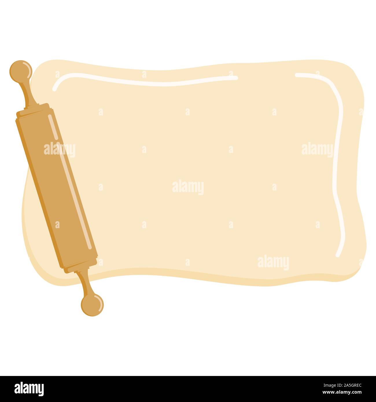 Rodillo De Madera Y Masa Icono Del Estilo De Dibujos Animados Diseno Plano Aislado Sobre Fondo Blanco Imagen Vector De Stock Alamy