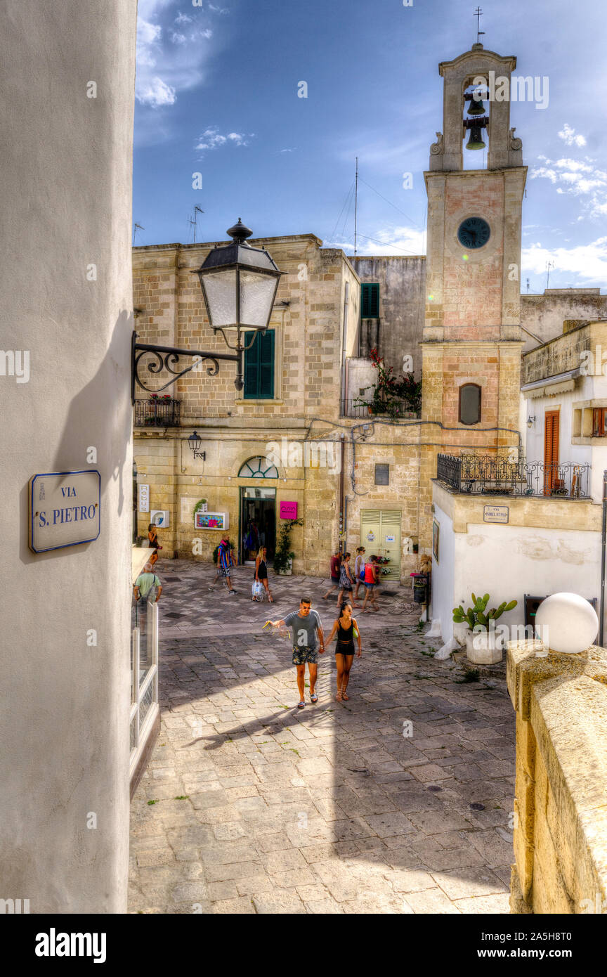 Italia, Apulia, Otranto, Casco antiguo Foto de stock