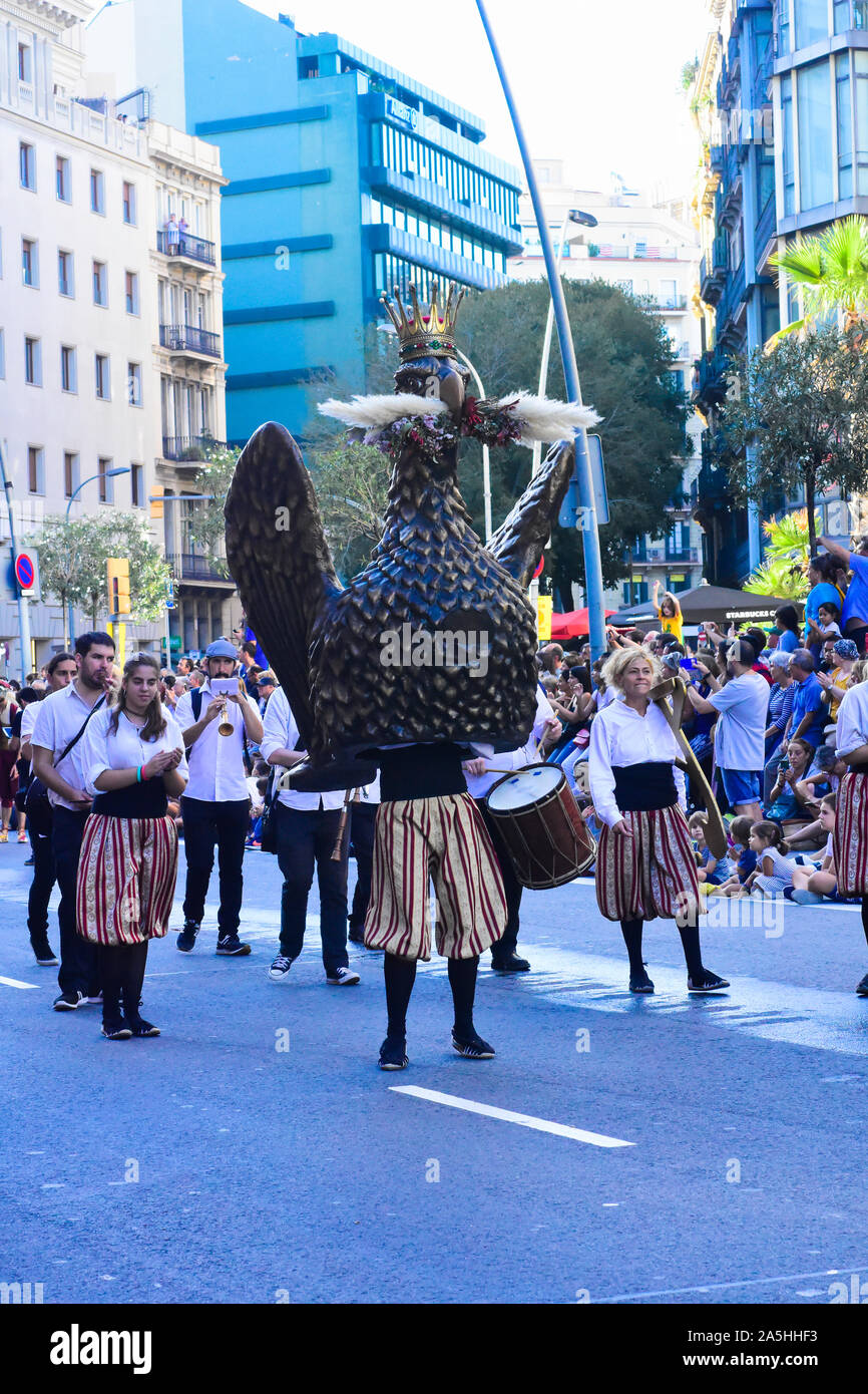 La Mercè festival. La Danza del Águila. Barcelona, Cataluña, España. Foto de stock