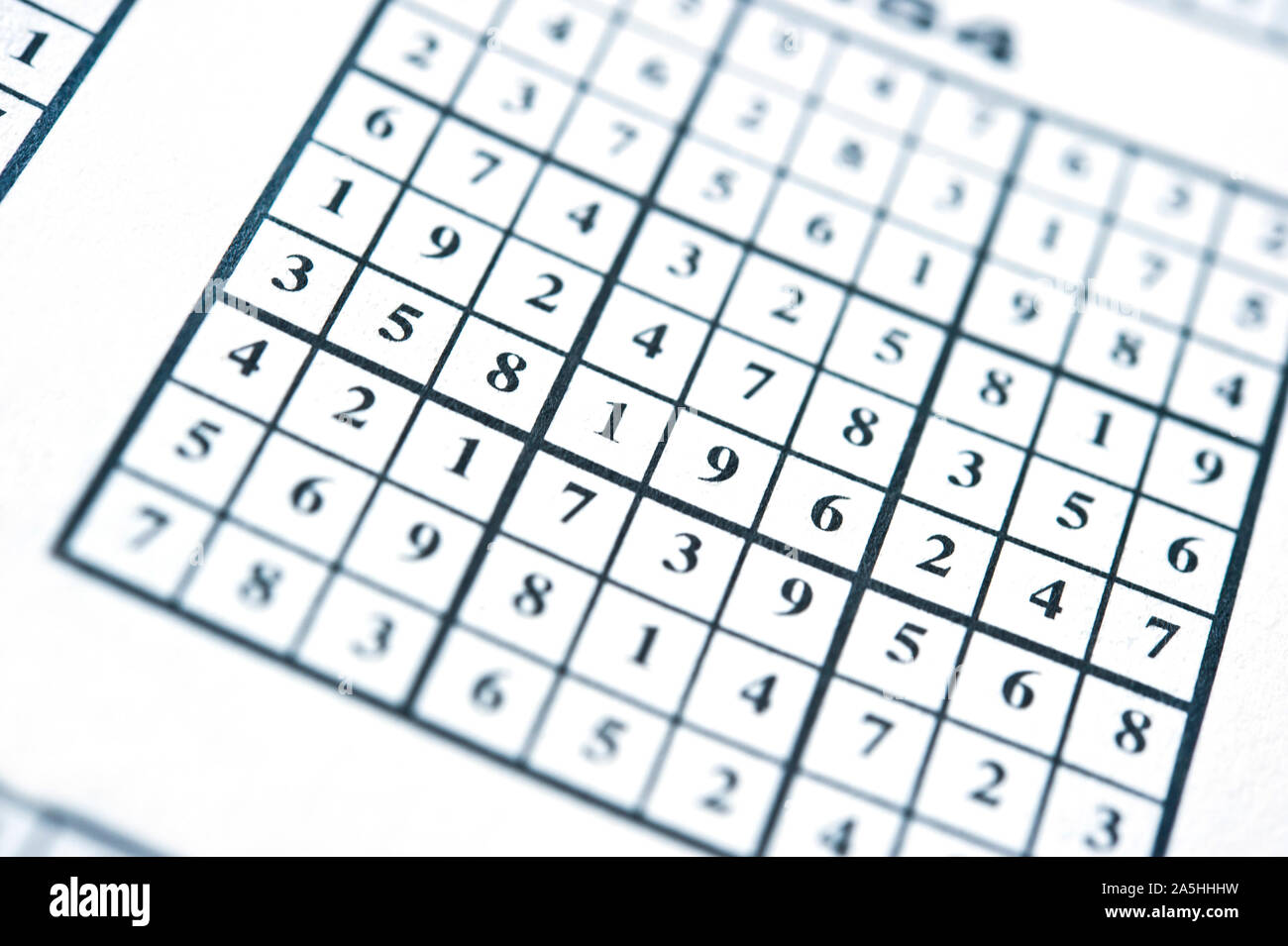 Sudoku terminado Fotografía stock - Alamy